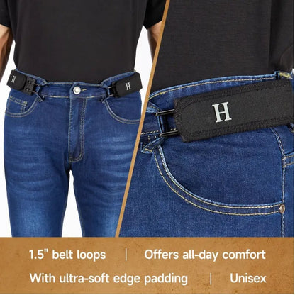 Tactical metal hook with elastic belt