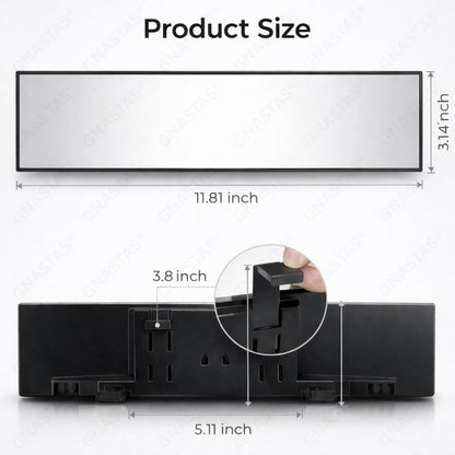 3D Car Rear View Mirror | Ultra wide angle view