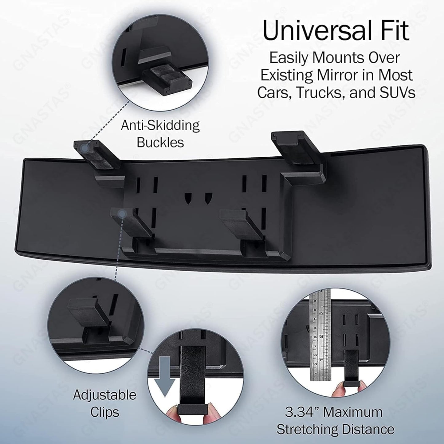 3D Car Rear View Mirror | Ultra wide angle view