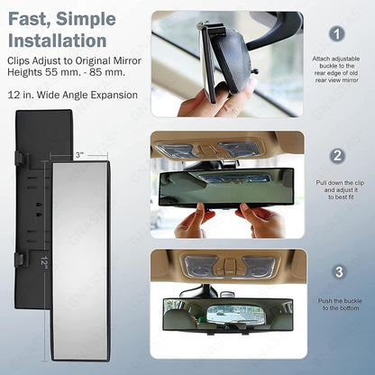 3D Car Rear View Mirror | Ultra wide angle view