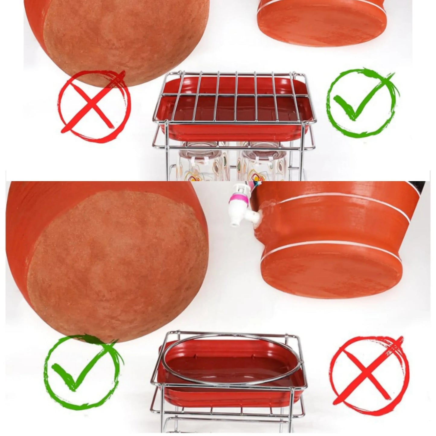 Premium Stainless Steel Matka Stand With Water Collection Tray
