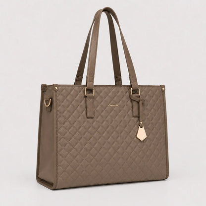 2-in-1 Women's Tote Bag - Laptop + Lunch, One Elegant Bag